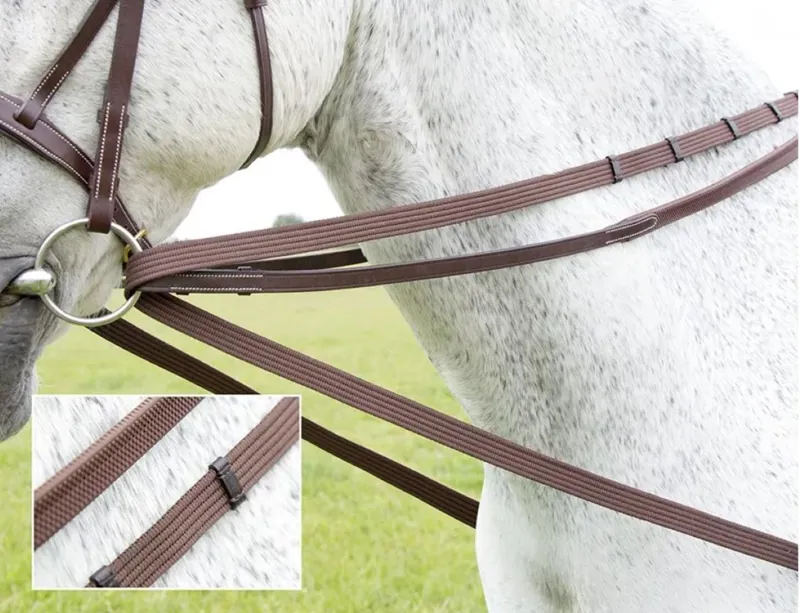 Shires Web Running Reins Brown One Size